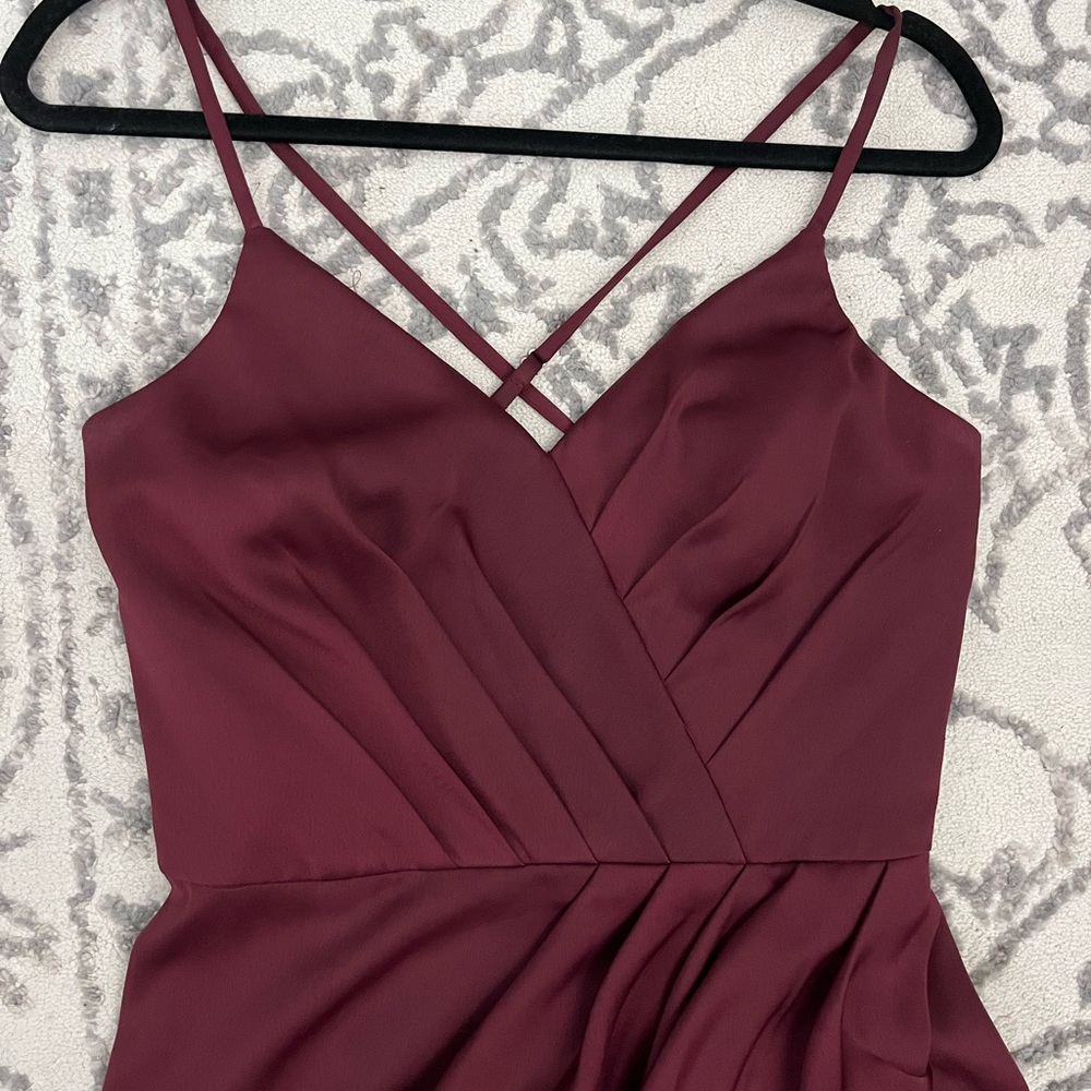 David's bridal maxi satin dress